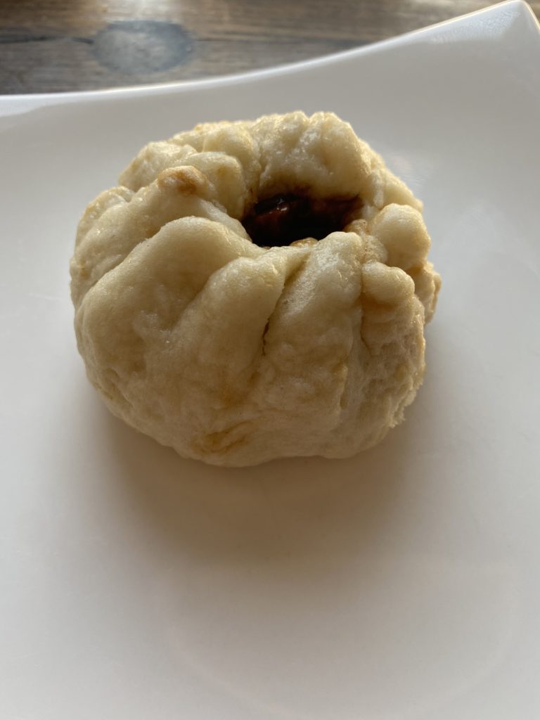 Bao after steaming: it’s opened up a little bit! And it looks vaguely okay?